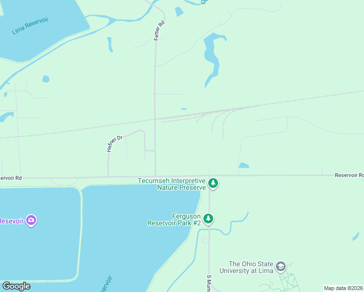 map of restaurants, bars, coffee shops, grocery stores, and more near 3875 Reservoir Road in Lima