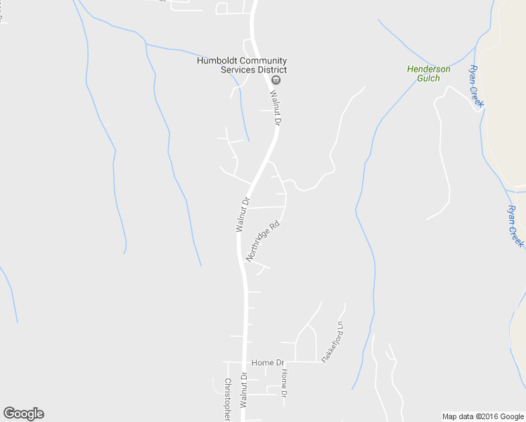 map of restaurants, bars, coffee shops, grocery stores, and more near 2104 Hurst Road in Eureka