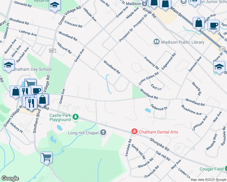 map of restaurants, bars, coffee shops, grocery stores, and more near 14 Harwood Drive in Madison