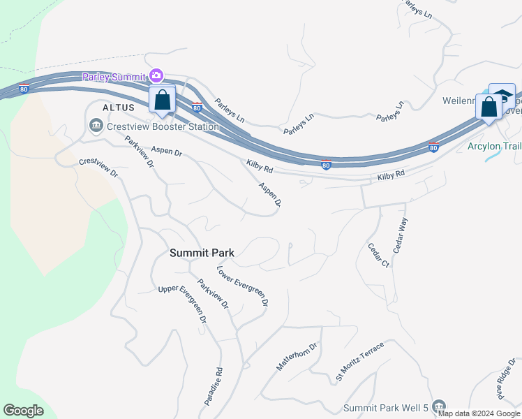 map of restaurants, bars, coffee shops, grocery stores, and more near 520 Aspen Drive in Park City