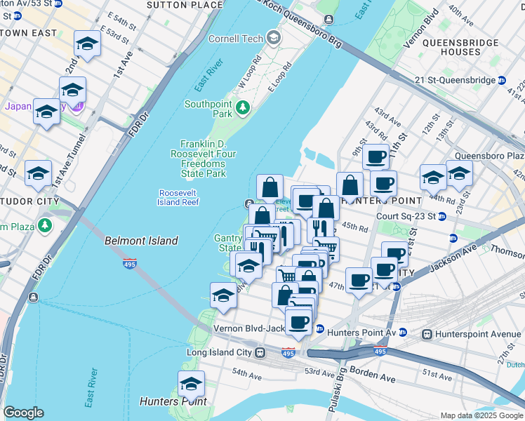 map of restaurants, bars, coffee shops, grocery stores, and more near in 