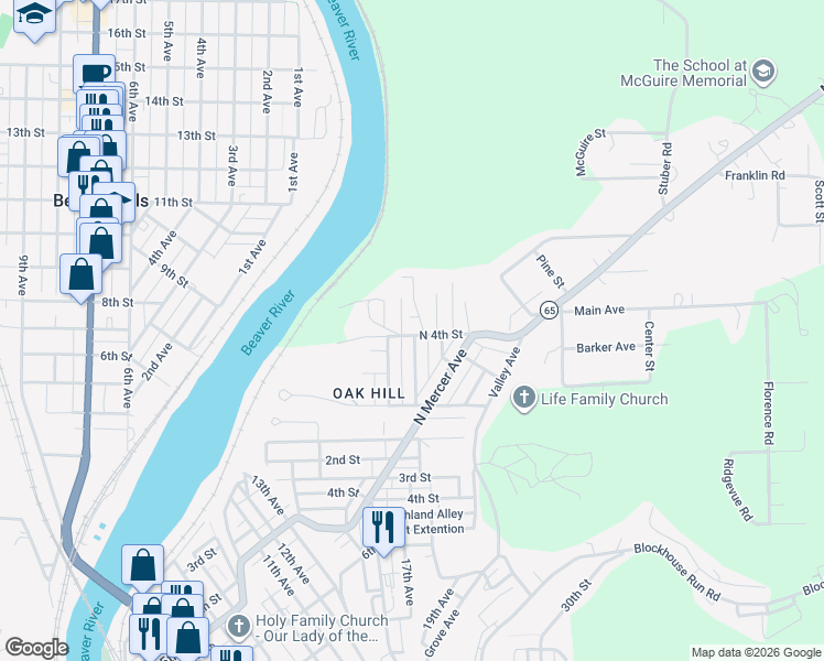 map of restaurants, bars, coffee shops, grocery stores, and more near 271 North 18th Avenue in New Brighton