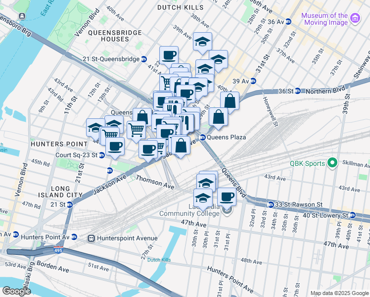 map of restaurants, bars, coffee shops, grocery stores, and more near in 