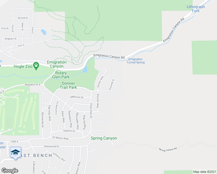 map of restaurants, bars, coffee shops, grocery stores, and more near 925 Donner Way in Salt Lake City