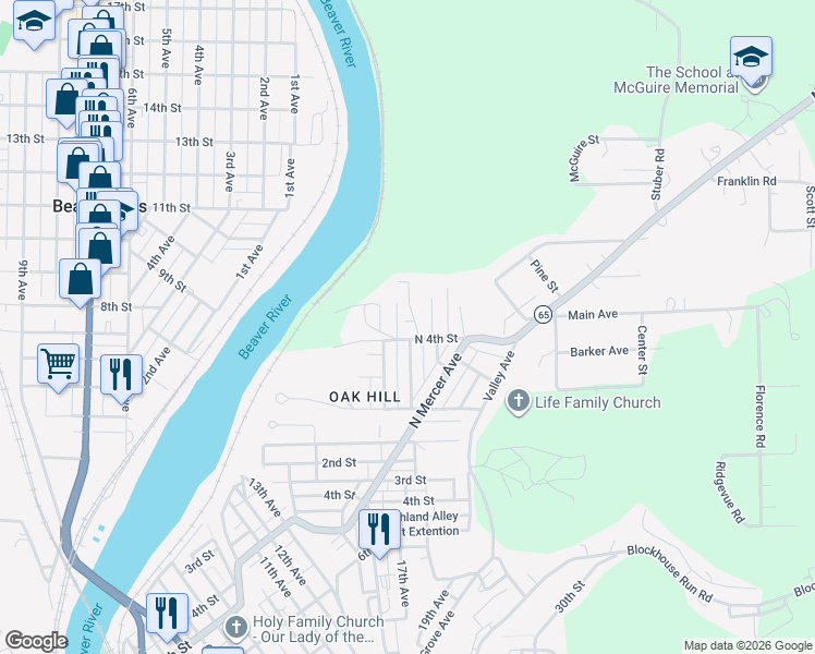 map of restaurants, bars, coffee shops, grocery stores, and more near 173 Elm Street in New Brighton