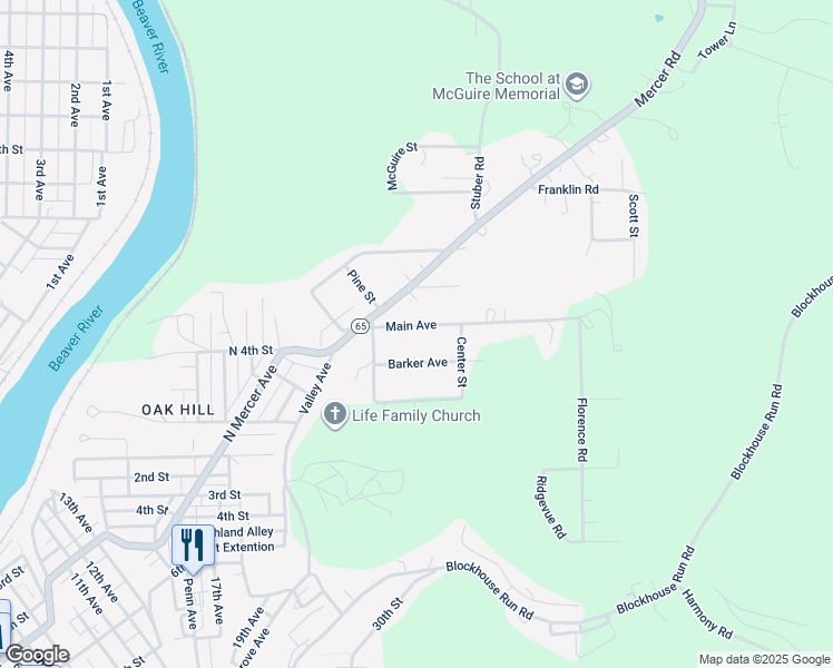 map of restaurants, bars, coffee shops, grocery stores, and more near 124 Main Avenue in New Brighton