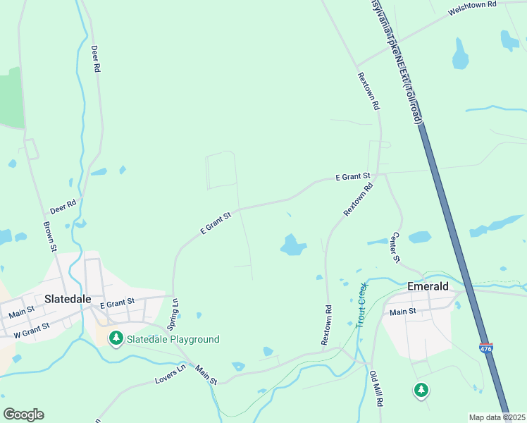 map of restaurants, bars, coffee shops, grocery stores, and more near 3542 East Grant Street in Slatington
