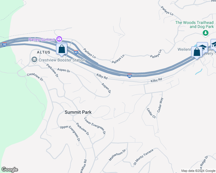 map of restaurants, bars, coffee shops, grocery stores, and more near 435 Aspen Drive in Park City
