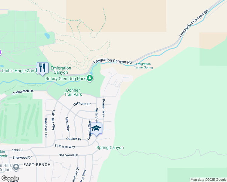 map of restaurants, bars, coffee shops, grocery stores, and more near 3075 Kennedy Drive in Salt Lake City