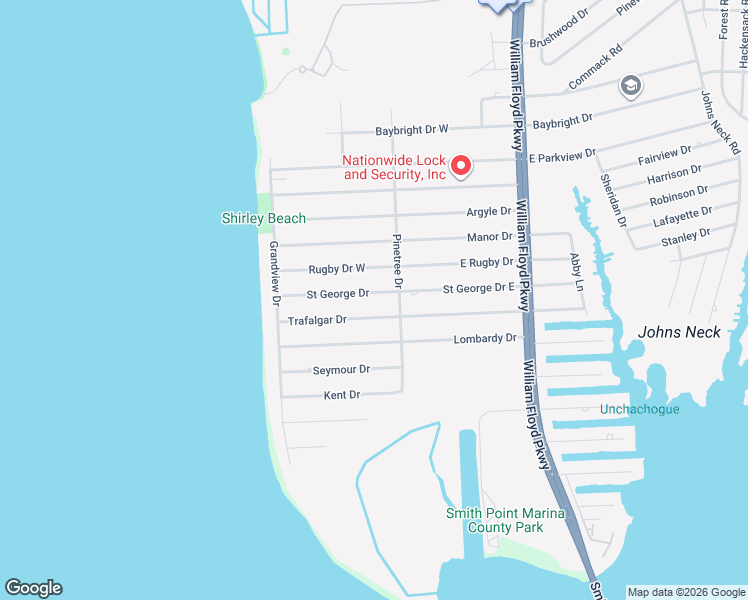 map of restaurants, bars, coffee shops, grocery stores, and more near 64 Pinetree Drive in Shirley