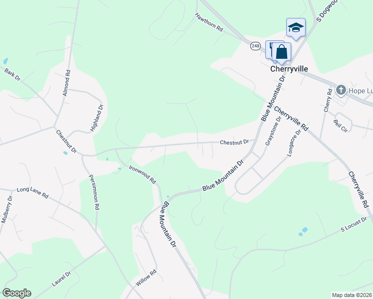 map of restaurants, bars, coffee shops, grocery stores, and more near 4339 Chestnut Drive in Walnutport