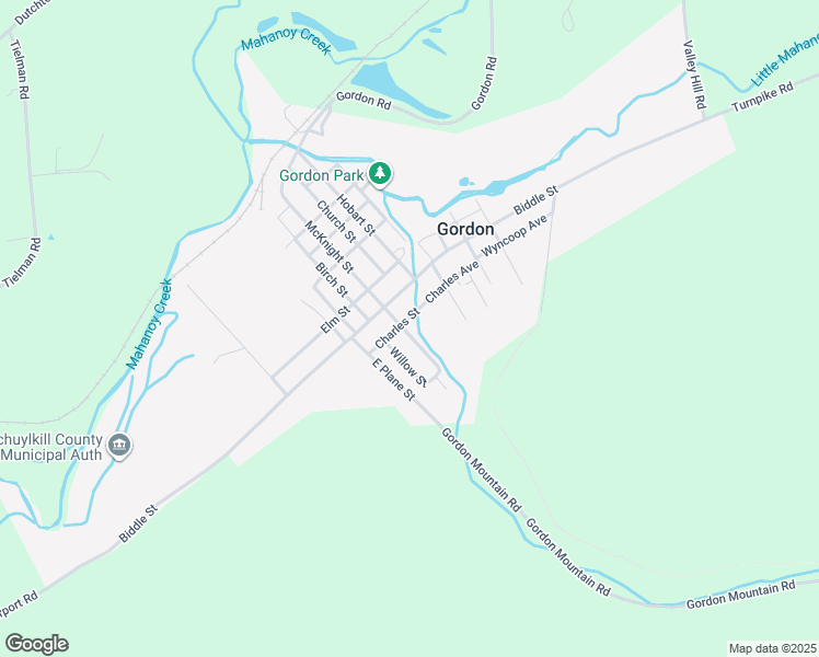 map of restaurants, bars, coffee shops, grocery stores, and more near 194 McKnight Street in Gordon