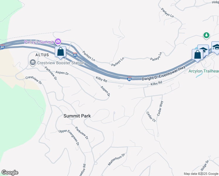 map of restaurants, bars, coffee shops, grocery stores, and more near 435 Aspen Drive in Park City