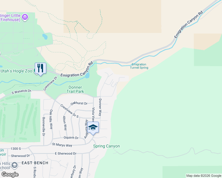 map of restaurants, bars, coffee shops, grocery stores, and more near 3075 Kennedy Drive in Salt Lake City