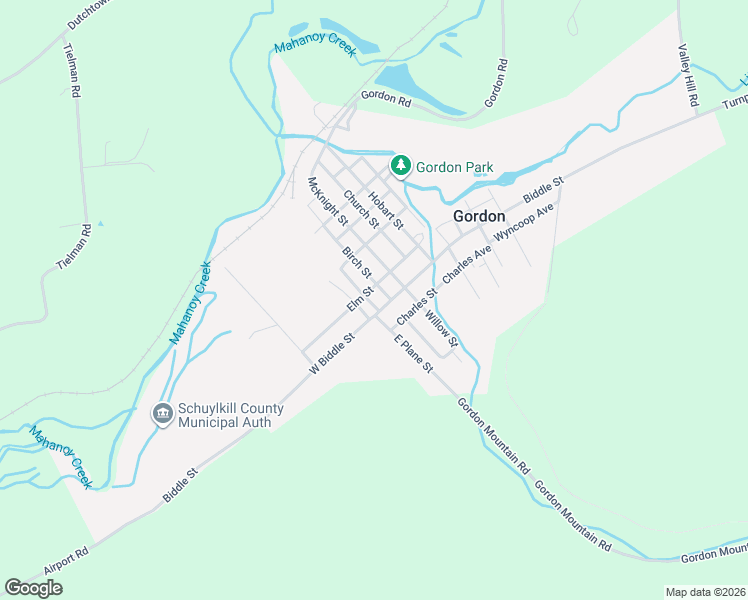 map of restaurants, bars, coffee shops, grocery stores, and more near 202 East Plane Street in Gordon