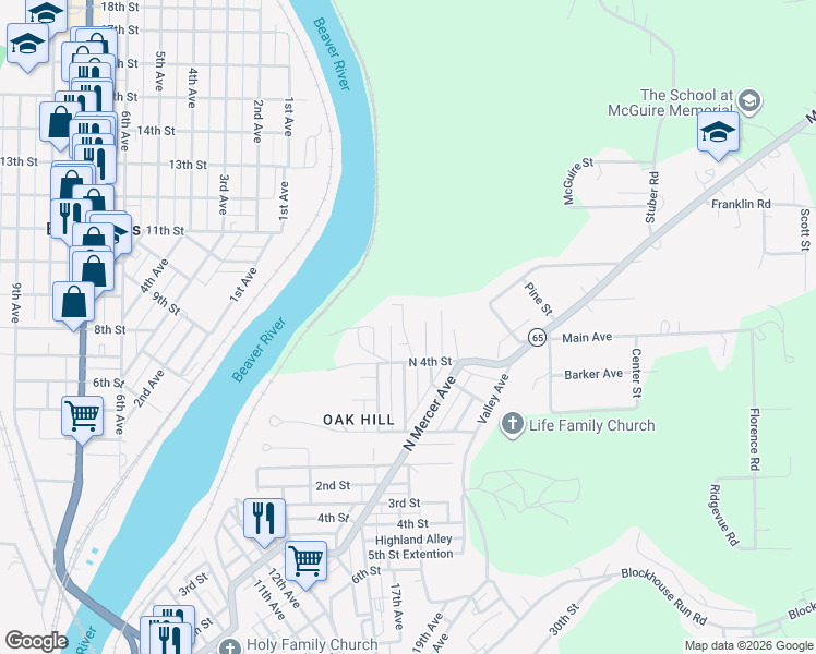 map of restaurants, bars, coffee shops, grocery stores, and more near 173 Elm Street in New Brighton
