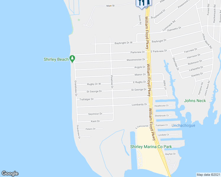 map of restaurants, bars, coffee shops, grocery stores, and more near 64 Pinetree Drive in Shirley