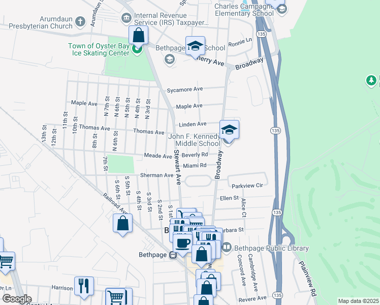 map of restaurants, bars, coffee shops, grocery stores, and more near 20 Cooper Square in New York