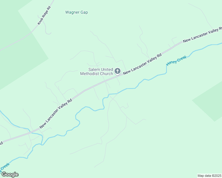 map of restaurants, bars, coffee shops, grocery stores, and more near 3396 New Lancaster Valley Road in Milroy