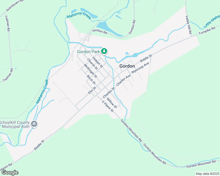 map of restaurants, bars, coffee shops, grocery stores, and more near 194 McKnight Street in Gordon