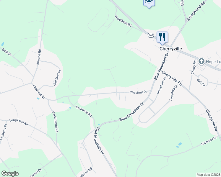 map of restaurants, bars, coffee shops, grocery stores, and more near 4339 Chestnut Drive in Walnutport