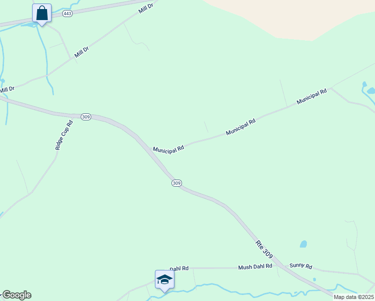 map of restaurants, bars, coffee shops, grocery stores, and more near 36 Municipal Road in New Ringgold