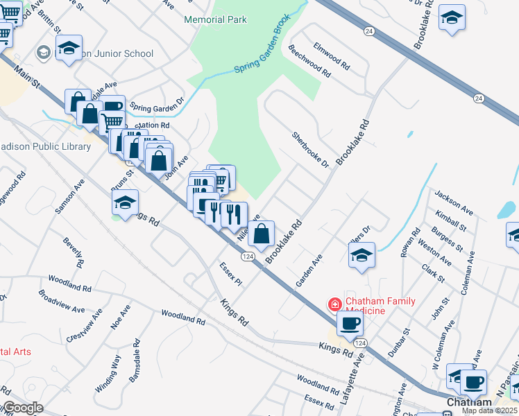 map of restaurants, bars, coffee shops, grocery stores, and more near 28 Niles Avenue in Madison