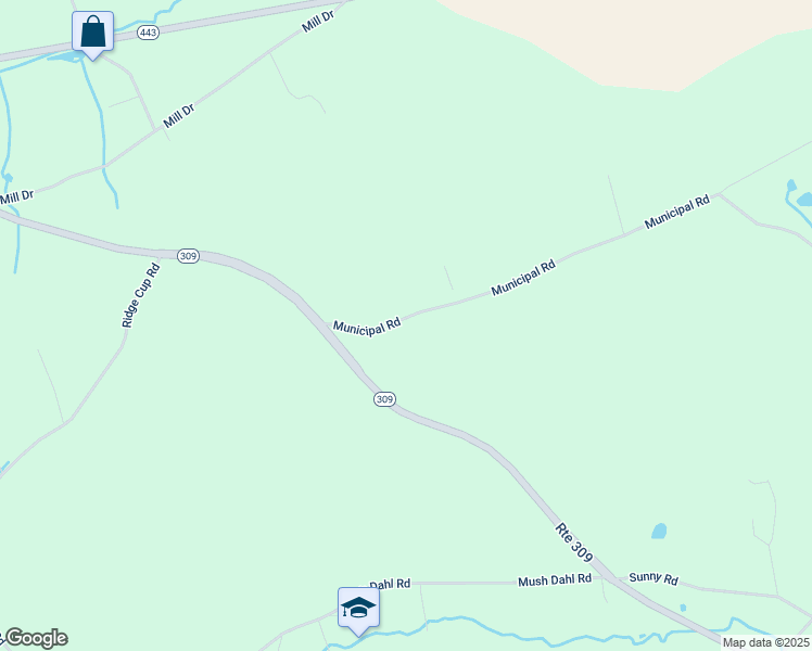 map of restaurants, bars, coffee shops, grocery stores, and more near 36 Municipal Road in New Ringgold