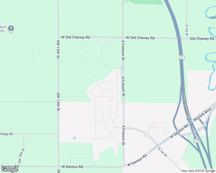 map of restaurants, bars, coffee shops, grocery stores, and more near 5701-6371 South Folsom Street in Lincoln