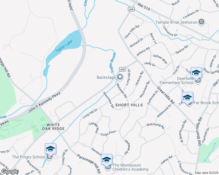 map of restaurants, bars, coffee shops, grocery stores, and more near 466 White Oak Ridge Road in Essex County