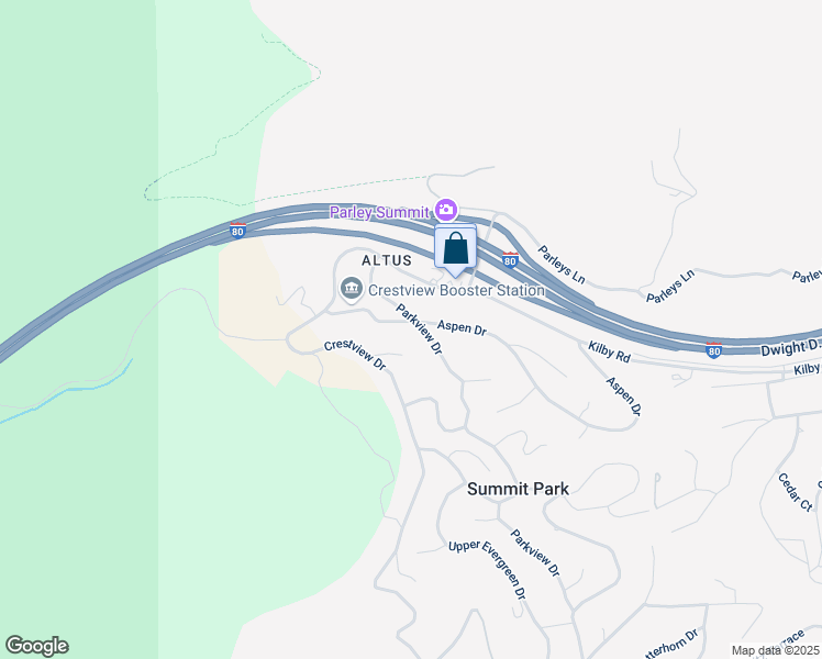map of restaurants, bars, coffee shops, grocery stores, and more near 85 Crestview Drive in Park City