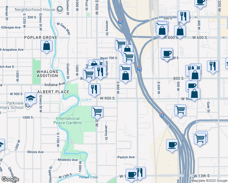 map of restaurants, bars, coffee shops, grocery stores, and more near 809 Genesee Avenue in Salt Lake City