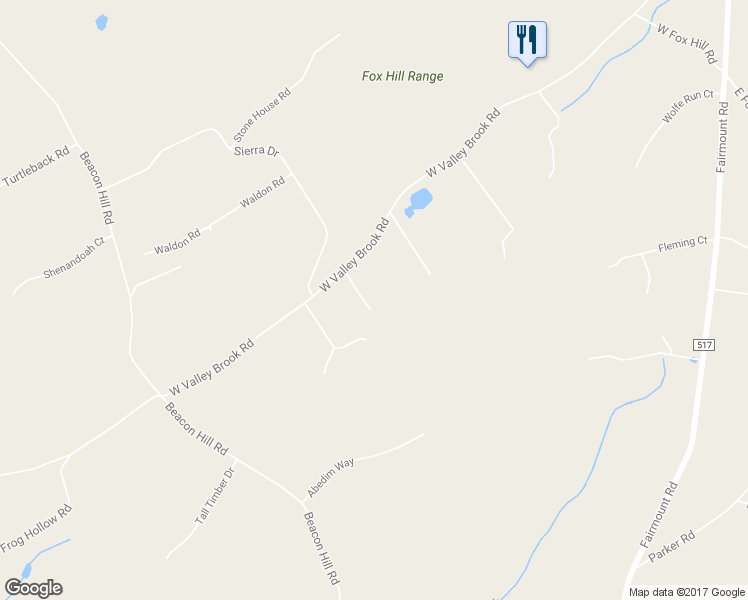map of restaurants, bars, coffee shops, grocery stores, and more near 121 West Valley Brook Road in Califon