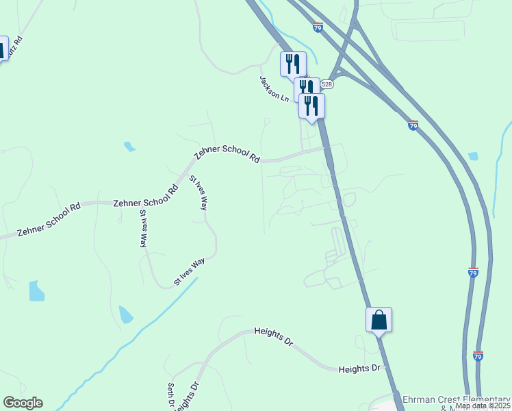 map of restaurants, bars, coffee shops, grocery stores, and more near 226 Russell Road in Zelienople