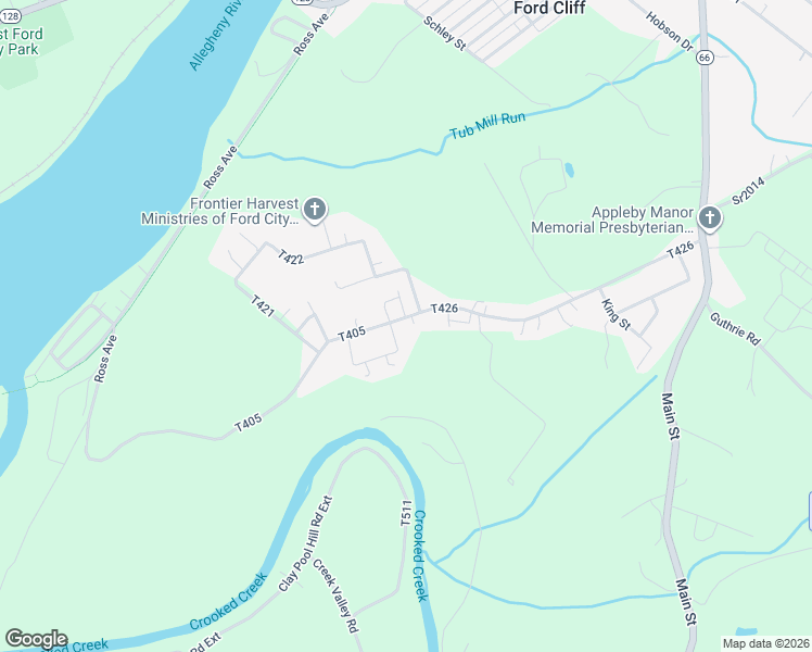 map of restaurants, bars, coffee shops, grocery stores, and more near 1054 Ross Avenue in Ford City