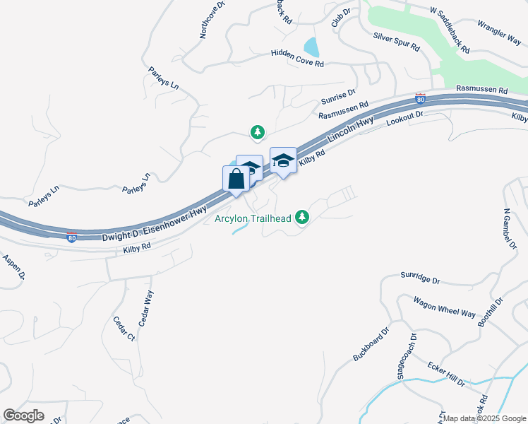 map of restaurants, bars, coffee shops, grocery stores, and more near 8216 North Toll Creek Lane in Park City