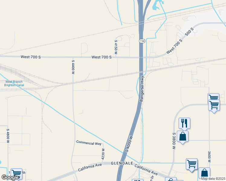 map of restaurants, bars, coffee shops, grocery stores, and more near 4167 West Central Avenue in Salt Lake City