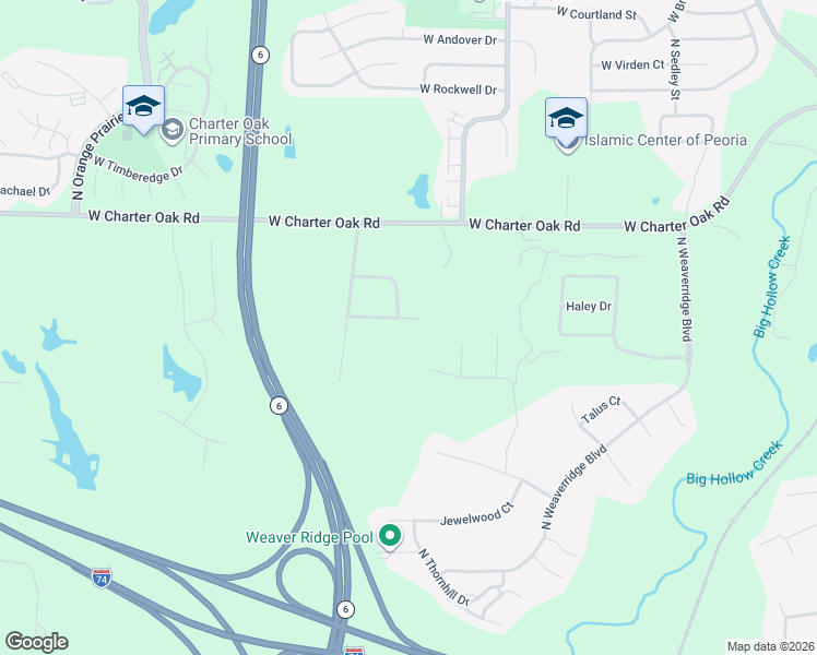 map of restaurants, bars, coffee shops, grocery stores, and more near 5309 North Kirsten Curve in Peoria