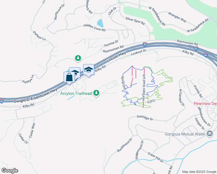 map of restaurants, bars, coffee shops, grocery stores, and more near 4092 West Discovery Way in Park City