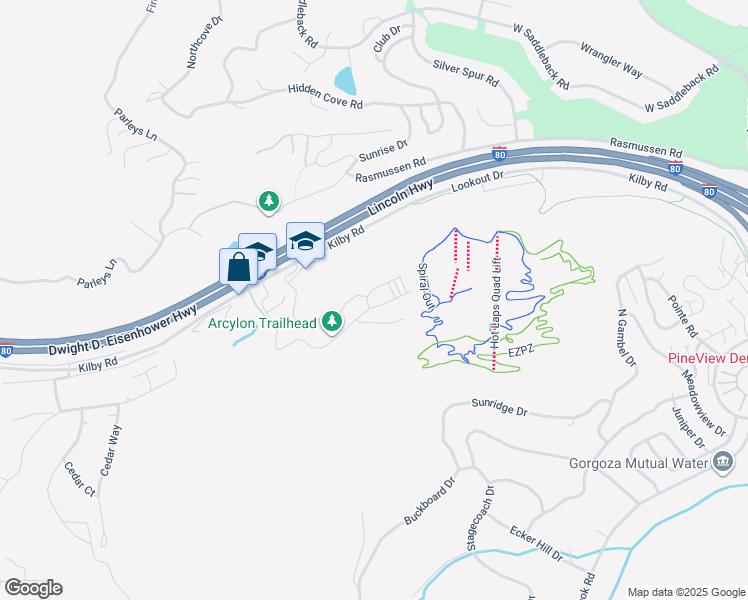 map of restaurants, bars, coffee shops, grocery stores, and more near 4092 West Discovery Way in Park City