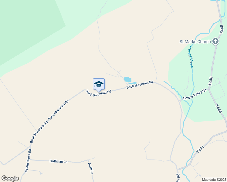 map of restaurants, bars, coffee shops, grocery stores, and more near 10744 Back Mountain Road in Milroy