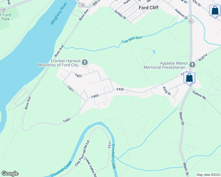 map of restaurants, bars, coffee shops, grocery stores, and more near 787 Orchard Street in Ford City