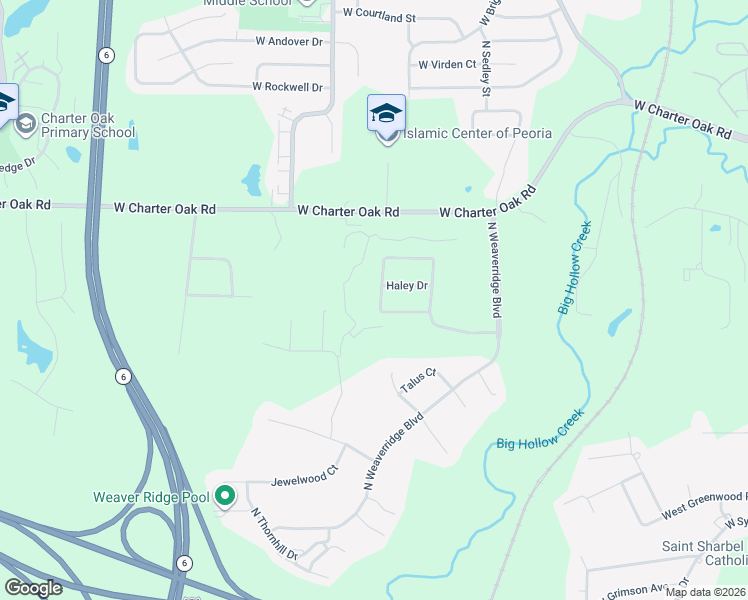 map of restaurants, bars, coffee shops, grocery stores, and more near 5221 N Ashford Dr in Peoria
