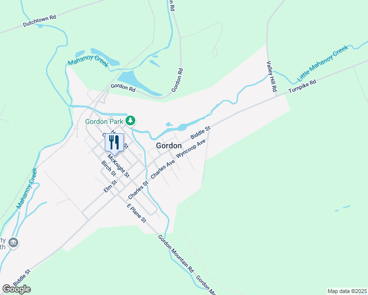 map of restaurants, bars, coffee shops, grocery stores, and more near in Gordon