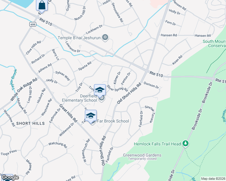 map of restaurants, bars, coffee shops, grocery stores, and more near 1 Kilmer Drive in Essex County