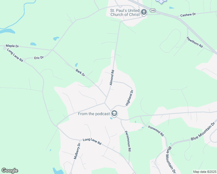map of restaurants, bars, coffee shops, grocery stores, and more near 665 Almond Road in Walnutport