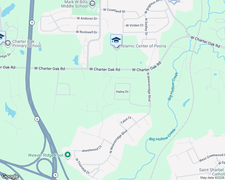 map of restaurants, bars, coffee shops, grocery stores, and more near 5221 N Ashford Dr in Peoria