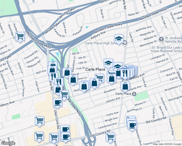20 12th Street, Carle Place NY Walk Score