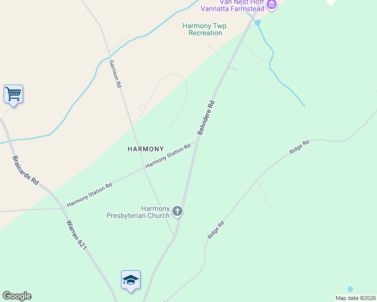 map of restaurants, bars, coffee shops, grocery stores, and more near 1260 Harmony Station Road in Phillipsburg