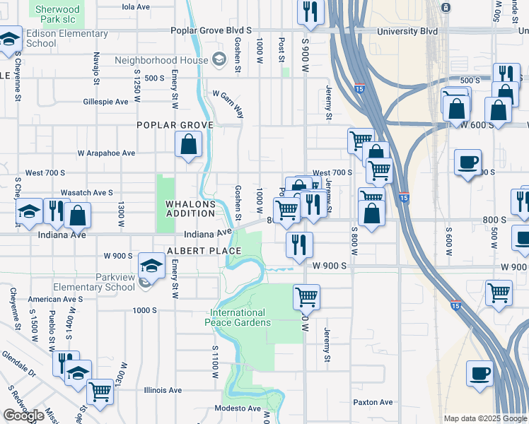 map of restaurants, bars, coffee shops, grocery stores, and more near 788 1000 west in Salt Lake City